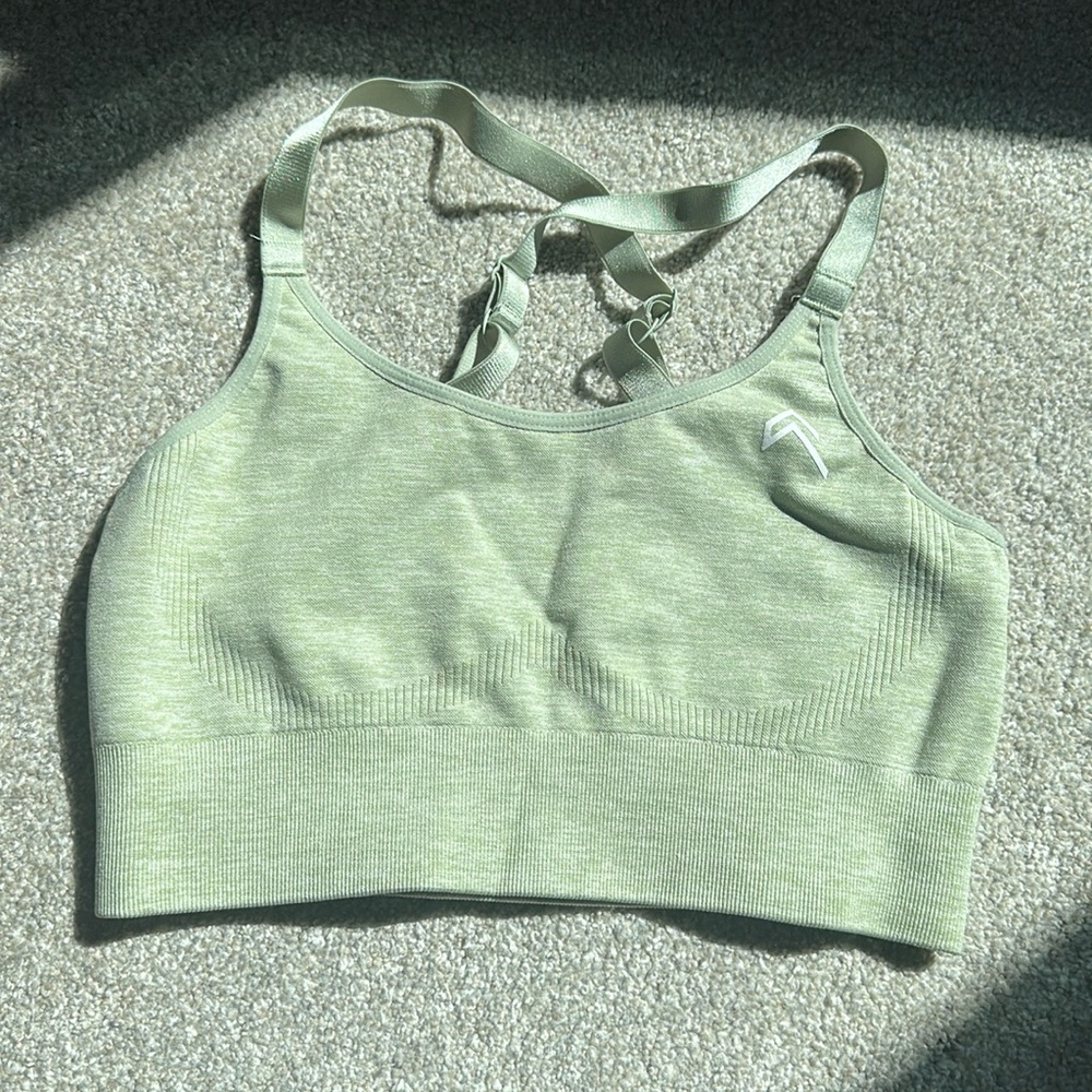 Oner Active Light Sage Green Seamless Sports Bra